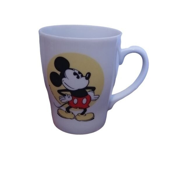 Vintage 1960s Walt Disney Production Mickey Mouse Ceramic Mug 12 oz White Japan - Picture 1 of 3